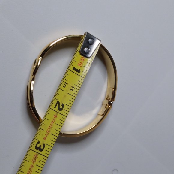 Vintage Monet Metal Hinged Bracelet - Picture 14 of 16